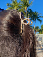 Gold Pearl Claw Clip